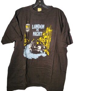 Men's Short Sleeve T-Shirt 100% Cotton "London by Night" Print Design